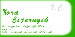 nora csjernyik business card